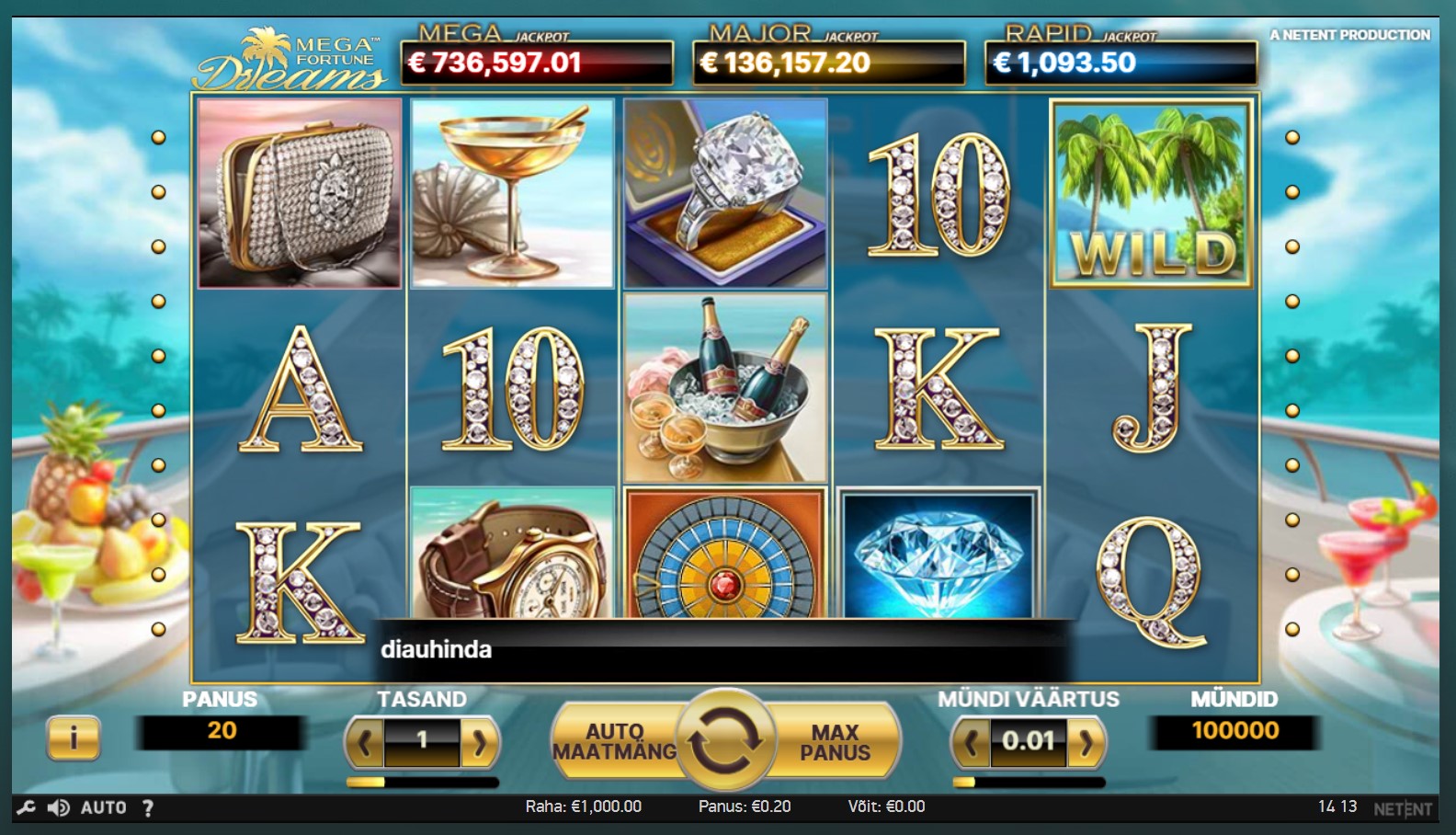 Mega Fortune Dreams progressive soodustused Mega Fortune Dreams progressive soodustused